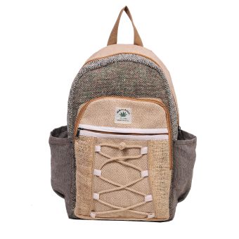The Collection Royal Tie String Hemp and Cotton Backpack Natural