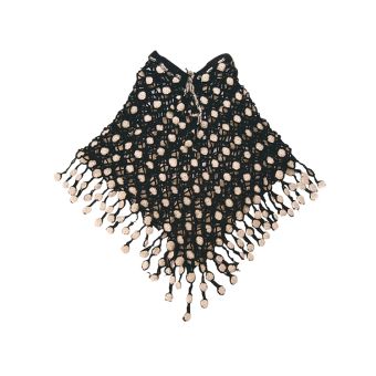 BLACK MOAHIR PONCHO KID