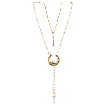 Crescent Lariat Necklace