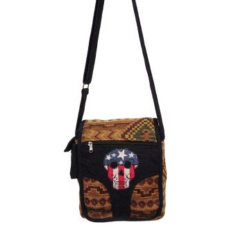 Americana Skull Messenger Bag