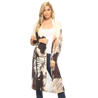Artistic Print Chocolate Duster