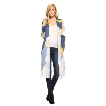 Artistic Print Blue Duster