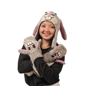 Bunny Animal Hat w' Scarves