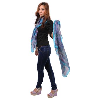 Silk Paisley Printed Scarf