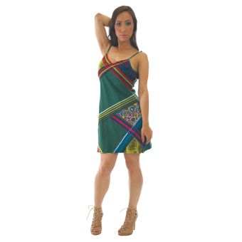 Crisscross Sleeveless Cotton Dress