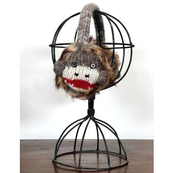 Sock Monkey Faced Ear Muff