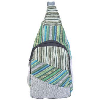Striped Sling Bag Green