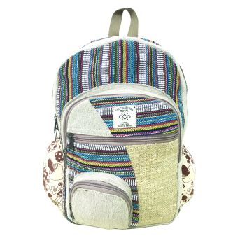 Mushroom Pocket Hemp and Cotton Tribal Back Pack Bag