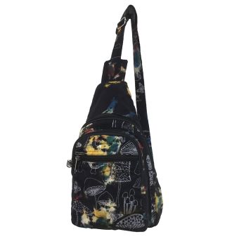 Hippie Tie Dye Mushroom Print Sling Bag