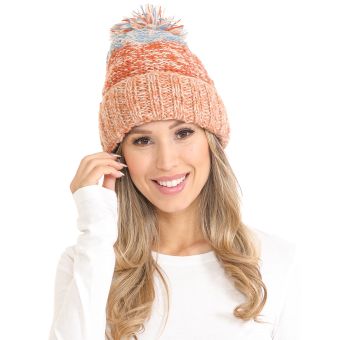 Melange Woolen Beanie Hat