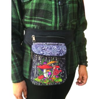 Mushroom Print Boho Hippie Bohemian Fanny Pack