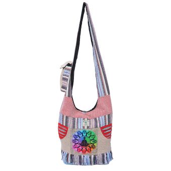 The Collection Royal Chakra Printed Hemp Cotton Hobo Bag