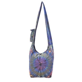 The Collection Royal Blue Tie Dye Cotton Hobo Bag