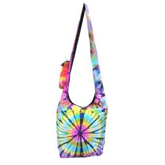 The Collection Royal Round Tie Dye Cotton Hobo Bag