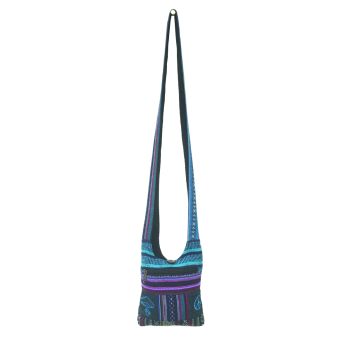 Mushroom and Peace Embroidered Tribal Mini Hobo Bag