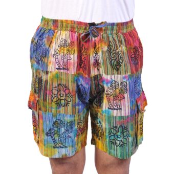 Tie Dye Patch Unisex Shorts