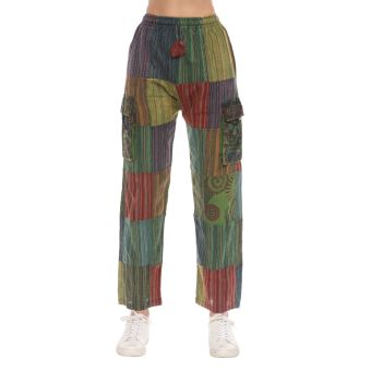 Cotton Stonewashed Patches Unisex Pants