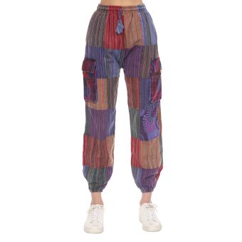 Cotton Stonewashed Patches Unisex Joggers