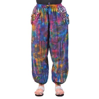 Cotton Tie Dye Patches Unisex Joggers