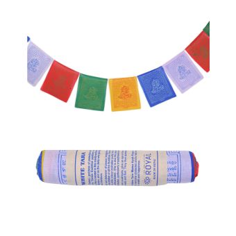 White Tara Prayer Flag Roll