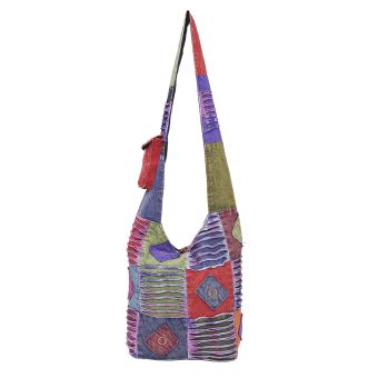 The Collection Royal Diamond Patch Cotton Hobo Bag