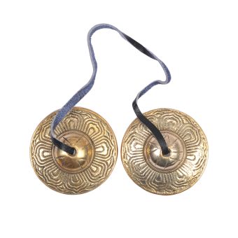 Lotus Mandala Finger Cymbals Tibetan Tingsha