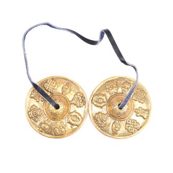 8 Auspicious Symbols Finger Cymbals Tibetan Tingsha
