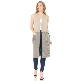 Knit Color Block Vest
