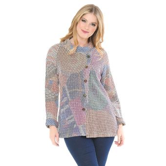 Button Front Turtle Neck Top