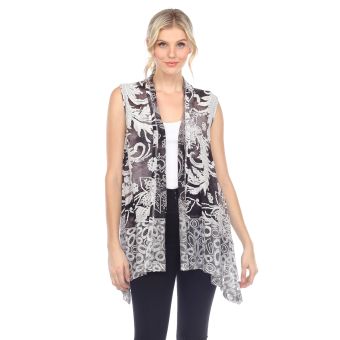 Sleeveless Sheer Cardigan